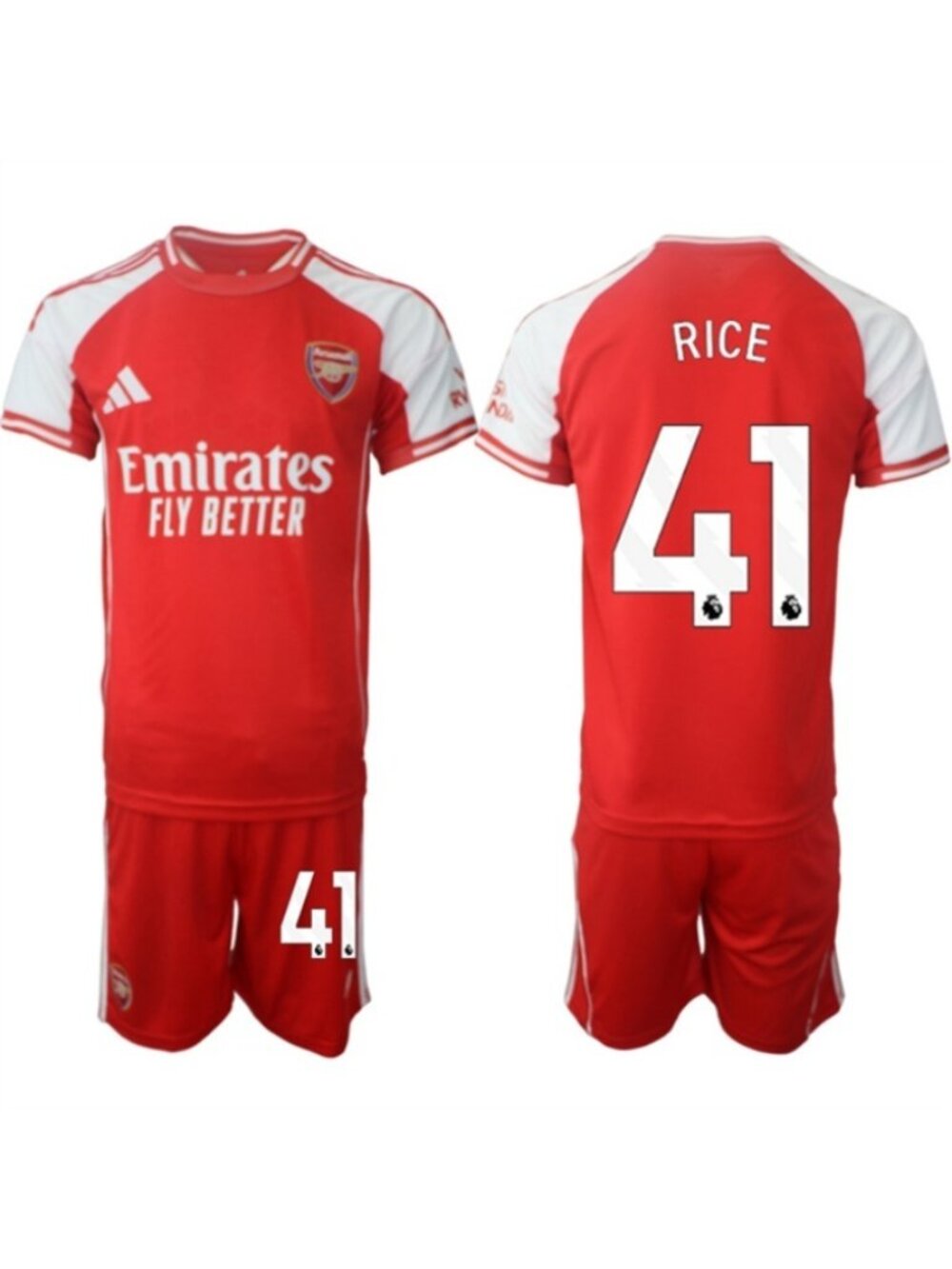 Declan Rice Red Soccer Jersey Short Suit